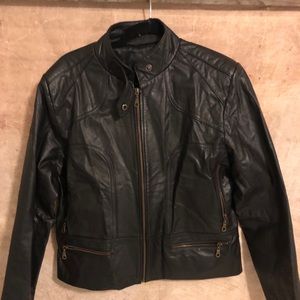 Leather moto jacket
